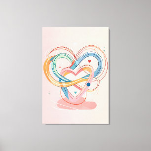 "Abstrakte Herz-Liebe Symbol Kunstdruckkunst Leinwanddruck