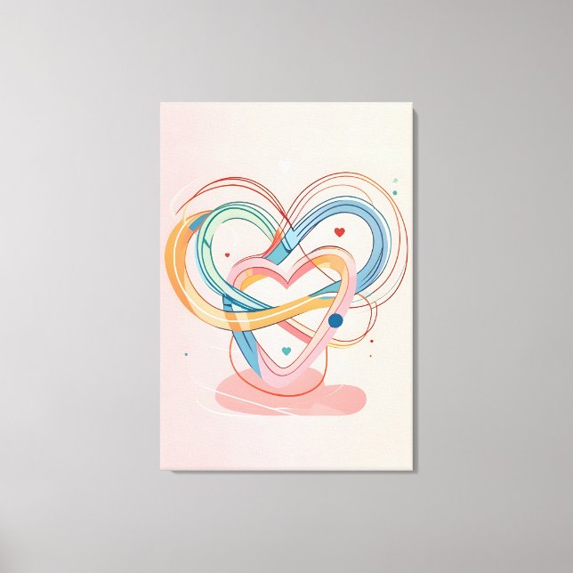 "Abstrakte Herz-Liebe Symbol Kunstdruckkunst Leinwanddruck (Vorderseite)