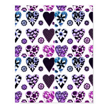 Abstrakte Herzen & Blume Moderner Pop