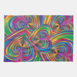 Abstrakte Herzen sind Abstrakt Geschirrtuch