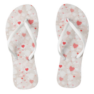 Abstrakte Herzmuster Flip Flops