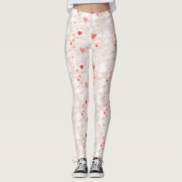 Abstrakte Herzmuster Leggings