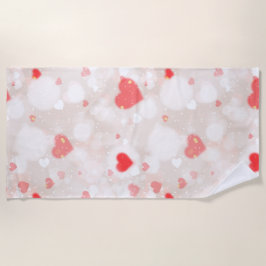 Abstrakte Herzmuster Strandtuch