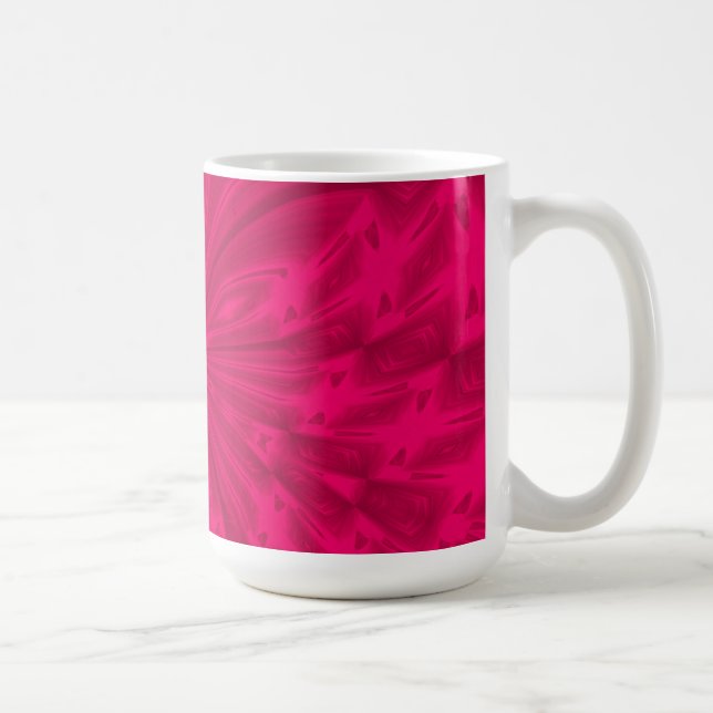 Abstrakte Himbeere Himbeere Pink Kaffee Tasse (Rechts)