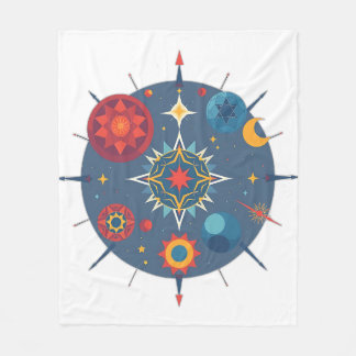 Abstrakte Himmelsgeometrie Fleecedecke
