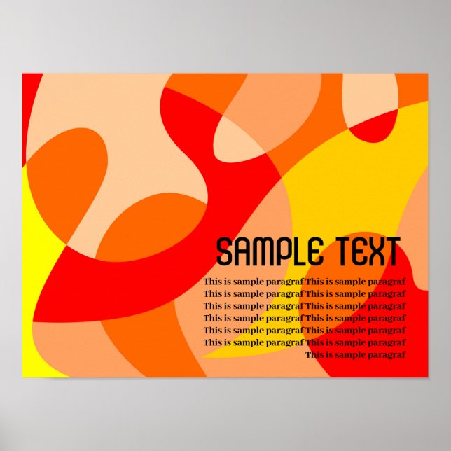 Abstrakte Hintergrundfarbe der Flüssigkeit Poster (Vorne)