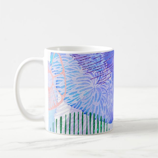 Abstrakte Hintergrundfarbe Kaffeetasse (Links)
