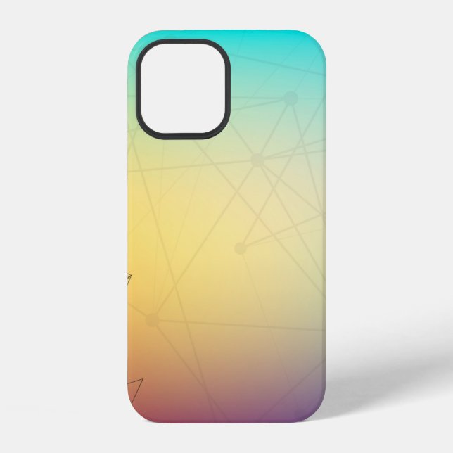 Abstrakte Hintergrundlinie iPhone 12 Hülle (Rückseite)