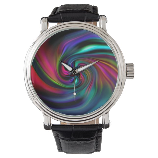 Abstrakte Hintergrundspiralen Soft I Armbanduhr (Vorderseite)