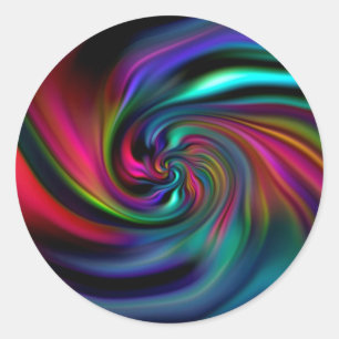 Abstrakte Hintergrundspiralen Soft I Runder Aufkleber