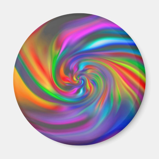Abstrakte Hintergrundspiralen Soft II Magnet (Vorne)