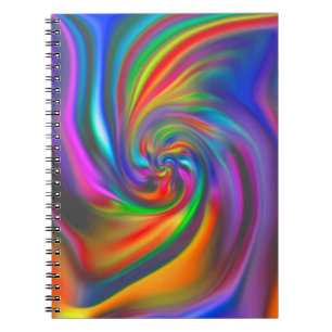 Abstrakte Hintergrundspiralen Soft II Notizblock