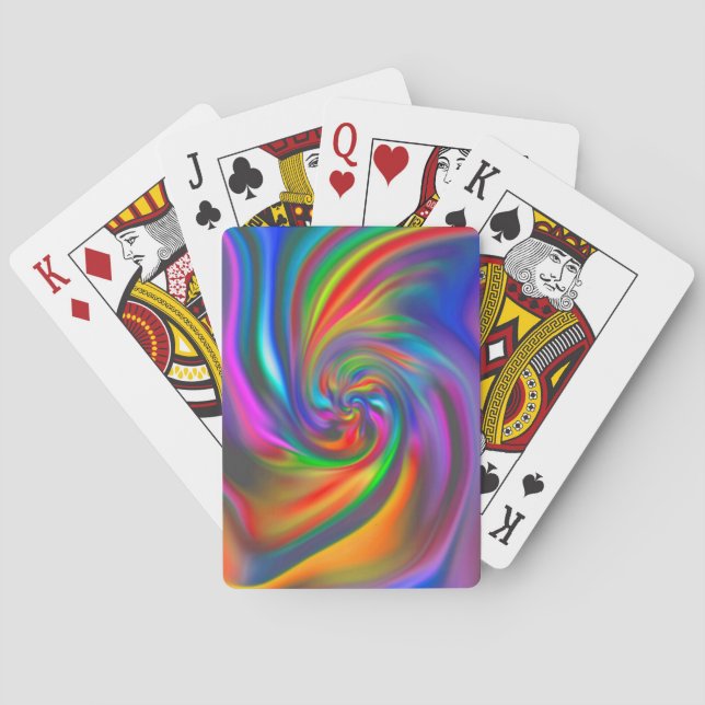 Abstrakte Hintergrundspiralen Soft II Spielkarten (Rückseite)