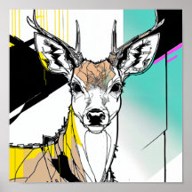 Abstrakte Hirschkunst