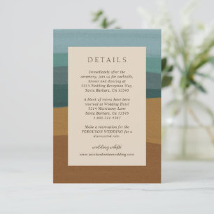 Abstrakte Hochzeit am Meer Begleitkarte