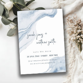 Abstrakte Hochzeit des Sandstrandes in Beige Save The Date