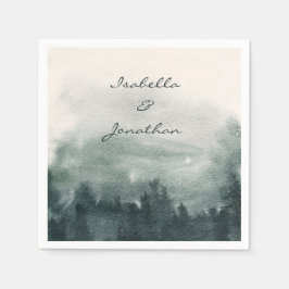 Abstrakte Hochzeit im Wasserwald Serviette