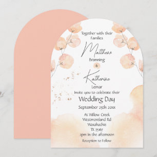 Abstrakte Hochzeit in Rosa Einladung