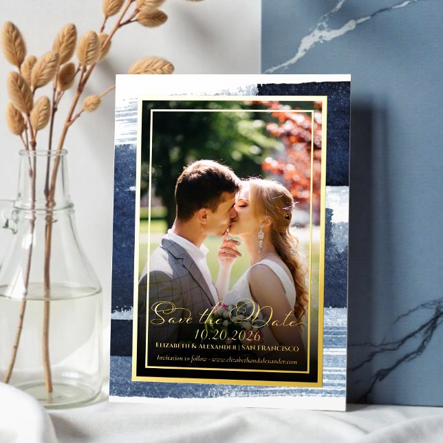 Abstrakte Hochzeit Speichern Sie das Datum der Ein Folieneinladung (Von Creator hochgeladen)