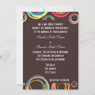 Abstrakte Hochzeitseinladungen in modernen Kreisen Einladung