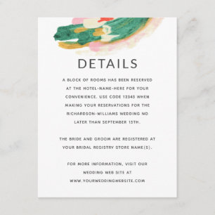 Abstrakte Hochzeitsinformationen - Details Begleitkarte