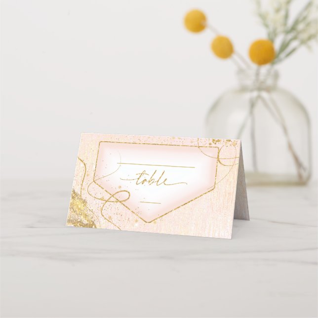 Abstrakte Hochzeitskarte B ID867 für Fine Lines Go Platzkarte (Vorderseite)
