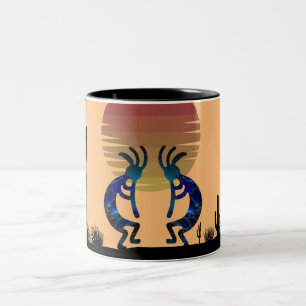 Abstrakte Höhle Petroglyphen Kokopelli Zweifarbige Tasse