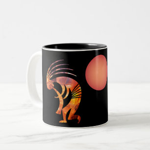 Abstrakte Höhle Petroglyphen Kokopelli Zweifarbige Tasse