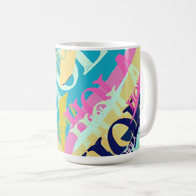 Abstrakte Hola Kaffeetasse (VorderseiteRechts)