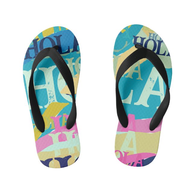 Abstrakte Hola Kinderbadesandalen (Fußbett)