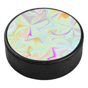 Abstrakte Hologramm Imitate Farbiges Muster Eishockey Puck