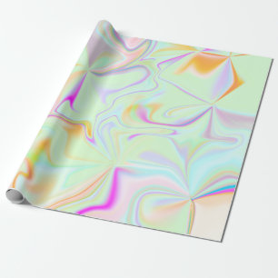 Abstrakte Hologramm Imitate Farbiges Muster Geschenkpapier