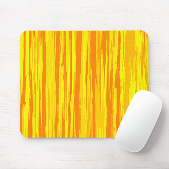 Abstrakte Holztextur Orange und Gelb Mousepad (Mit Mouse)