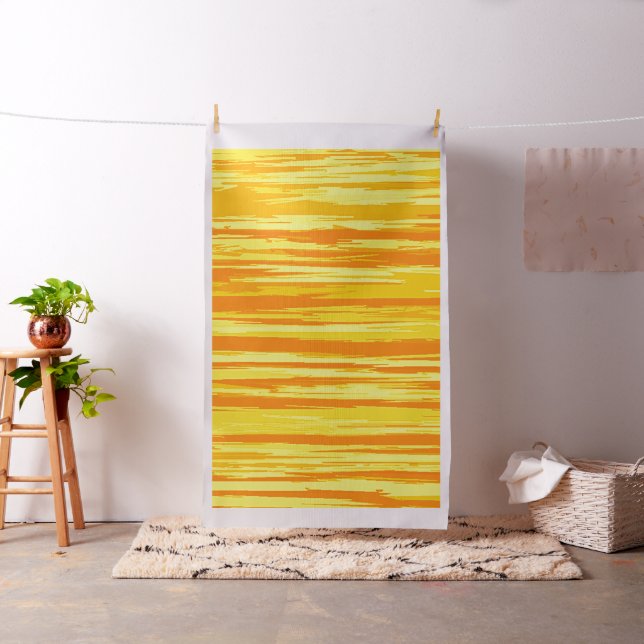 Abstrakte Holztextur Orange und Gelb Stoff (Beispiel)
