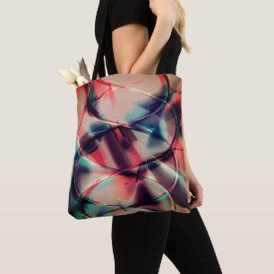 Abstrakte Hoops auf dem gelben, roten und blauen H Tasche