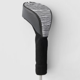Abstrakte horizontale Linien_schwarz Golf Headcover