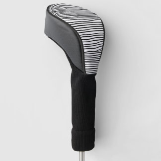 Abstrakte horizontale Linien_schwarz Golf Headcover