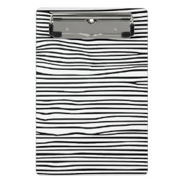 Abstrakte horizontale Linien_schwarz Mini Klemmbrett
