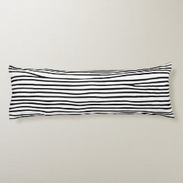 Abstrakte horizontale Linien_schwarz Seitenschläferkissen