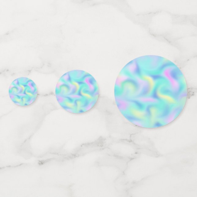 Abstrakte Hübsche Pastell-Wirbel Muster Konfetti (Vorderseiten)