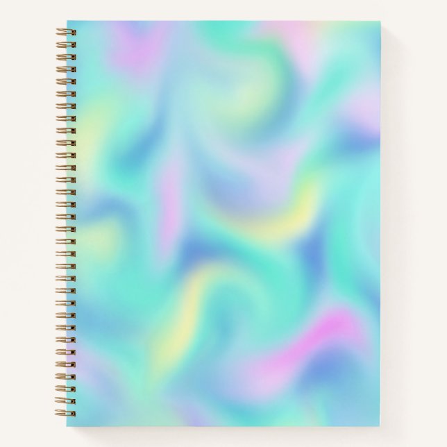 Abstrakte Hübsche Pastell-Wirbel Muster Notizbuch (Vorderseite)