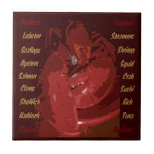 Abstrakte Hummerplatte Fliese