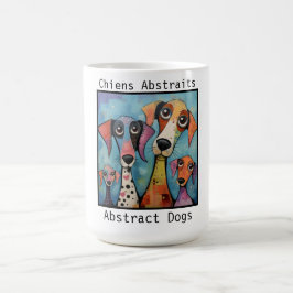 Abstrakte Hunde blau Kaffeetasse