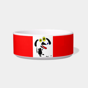 Abstrakte Hundefutter - Rot Napf