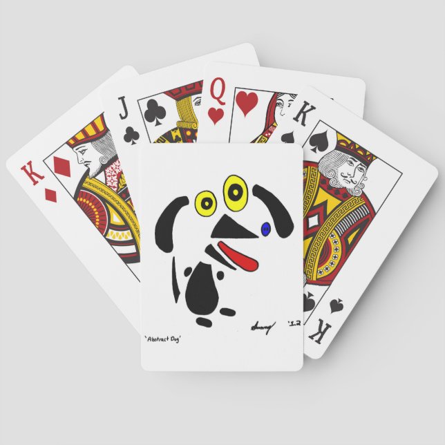 Abstrakte Hundespielkarten Spielkarten (Rückseite)