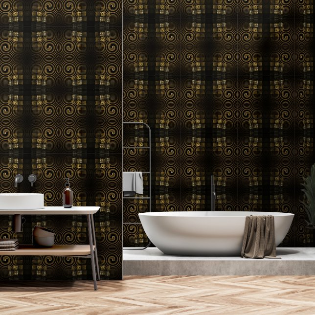 Abstrakte Hypnose Tapete (Badezimmer)