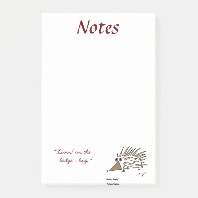 Abstrakte Igel Sticky Notes Post-it Klebezettel (Vorderseite)