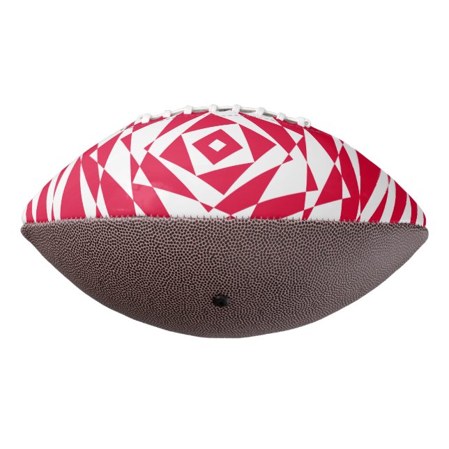 Abstrakte Illusion in Weißrot Football (Gedreht 270)
