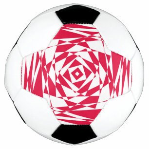 Abstrakte Illusion in Weißrot Fußball