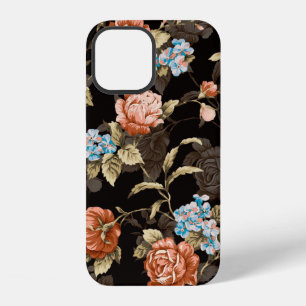 abstrakte Illustration gezeichnetes florales nahtl iPhone 12 Hülle